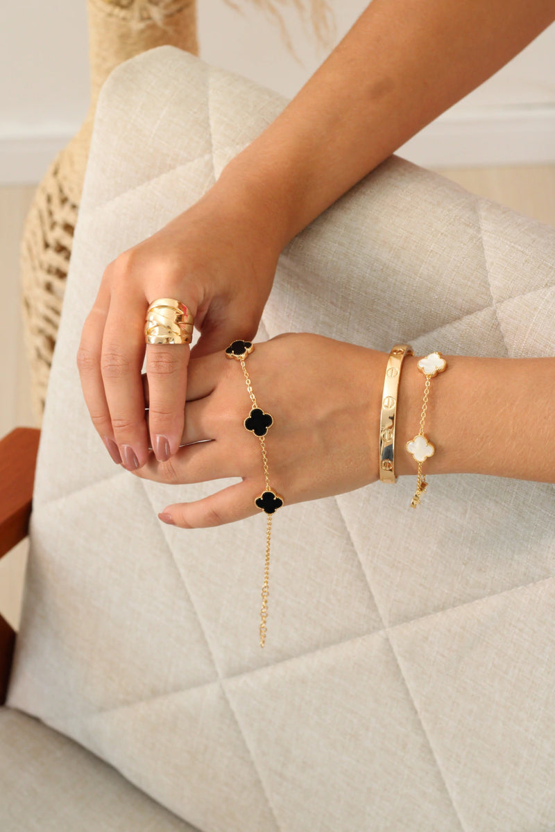 Trio De Pulseira com bracelete Vancleef