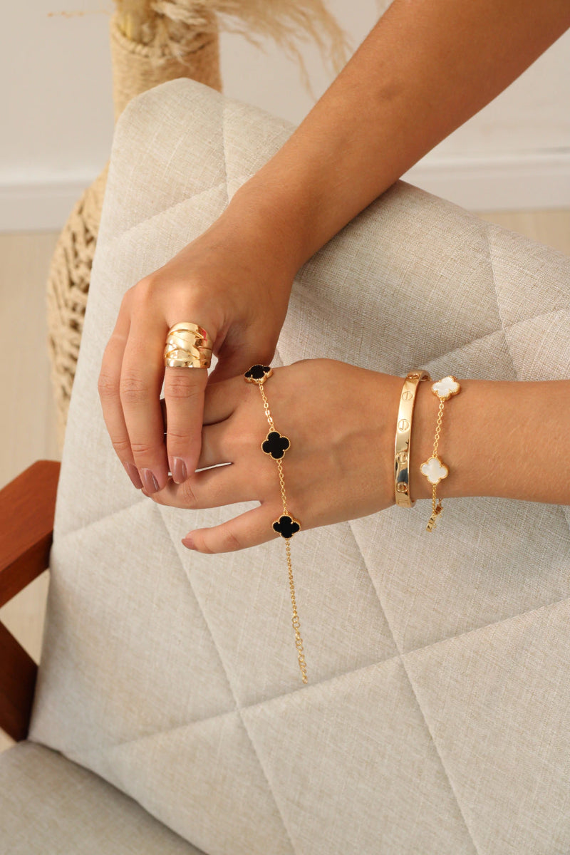 Trio De Pulseira com bracelete Vancleef