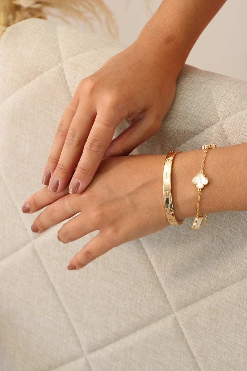 Trio De Pulseira com bracelete Vancleef